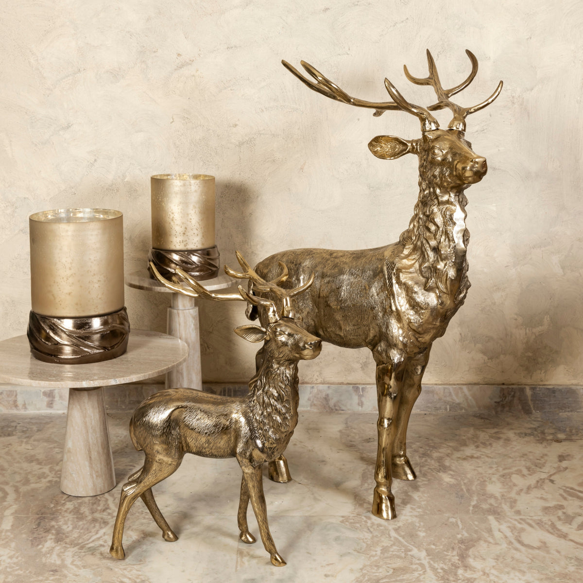 Khary Metal Goud Rendierbeeld Large PTMD