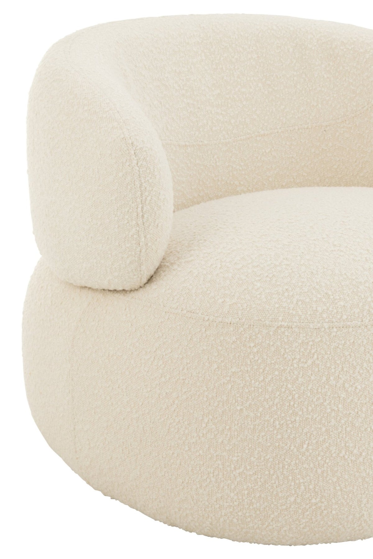 Fauteuil Draaiend Rond Schuim Taupe J-Line
