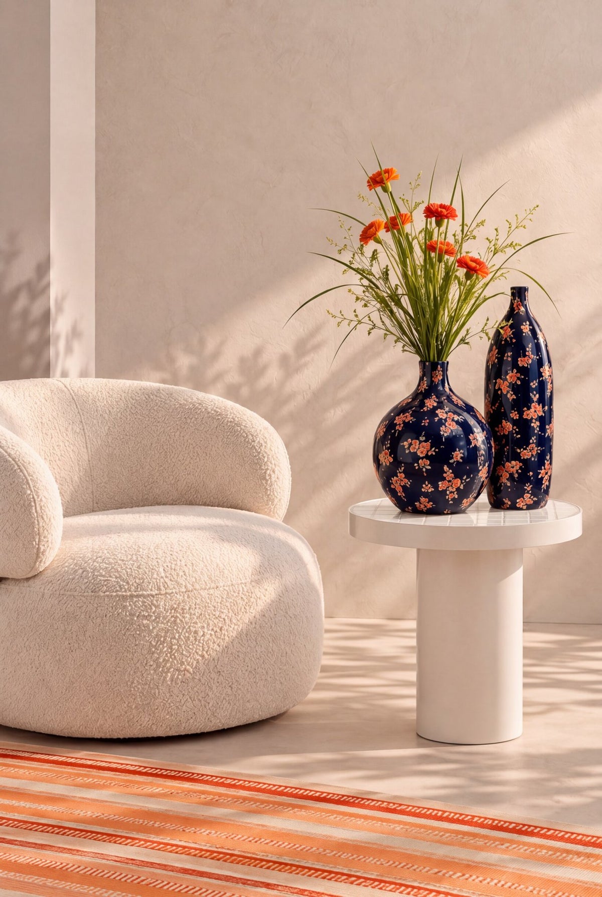 Fauteuil Draaiend Rond Schuim Taupe J-Line