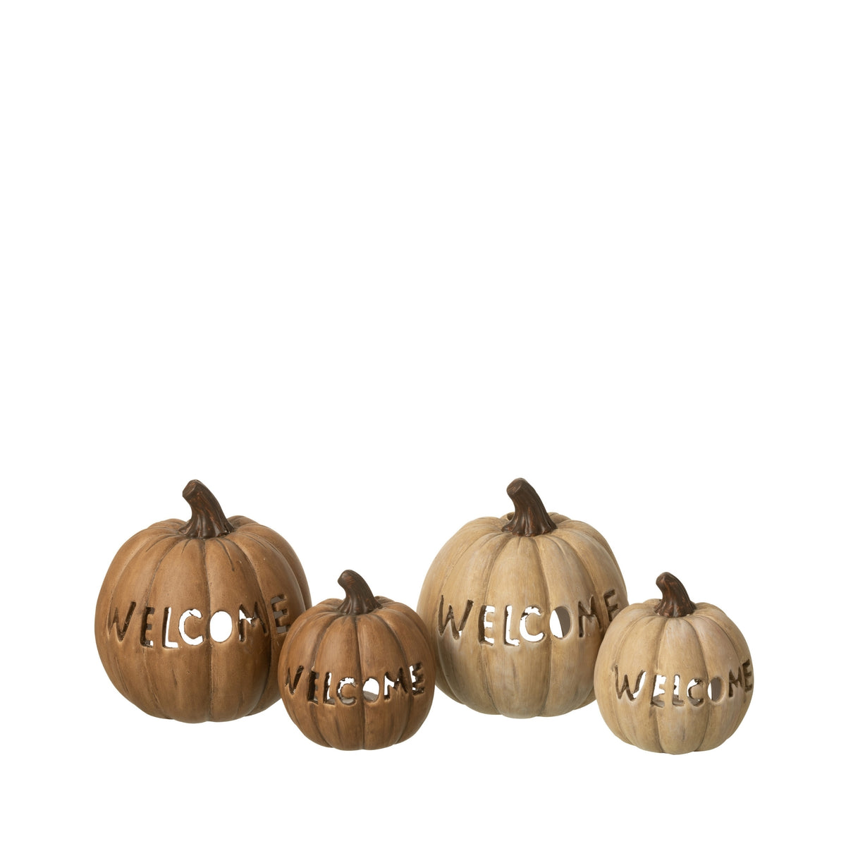 Pompoen Kaarshouder Halloween Large Set van 2 J-Line