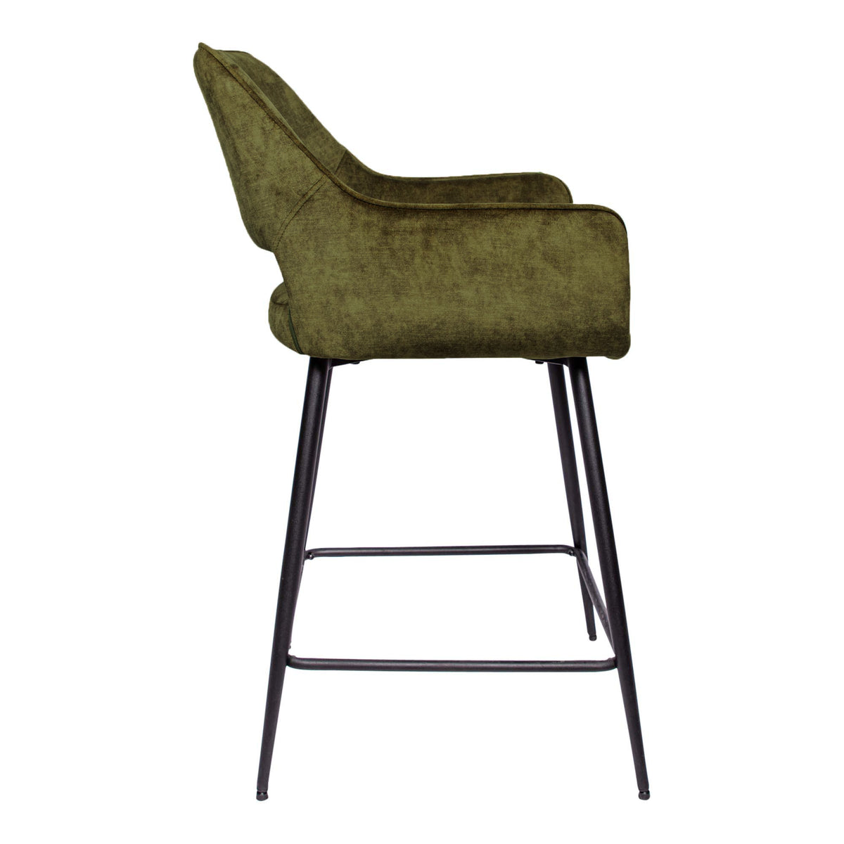 Barstoel Fal Low Velvet Groen Set van 2 PTMD