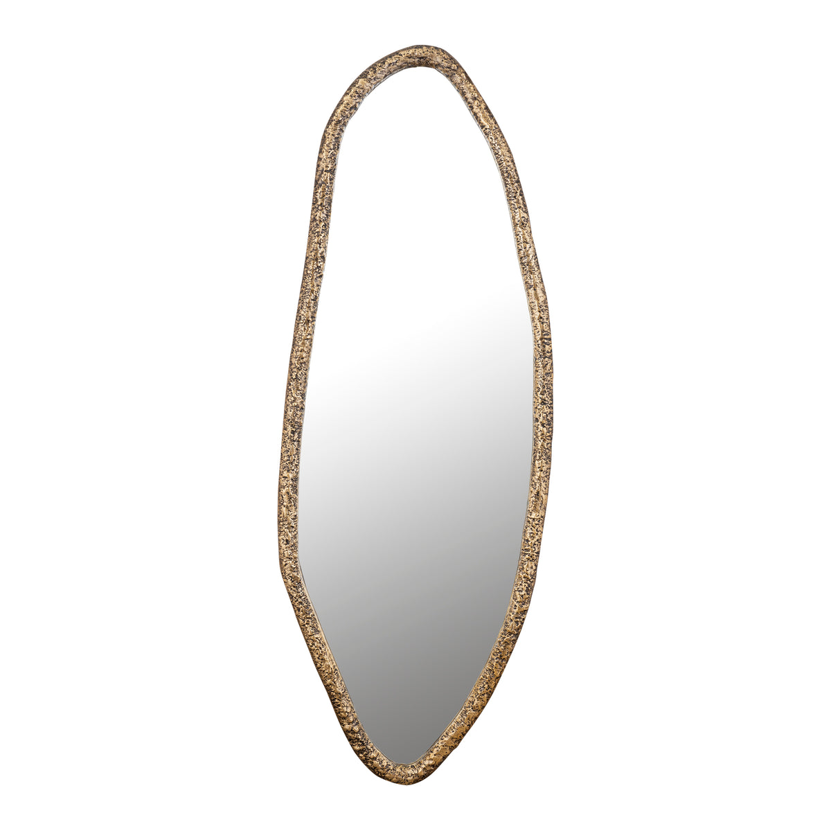 Paislie Brass Organic Shaped Mirror Oval 56x3x150cm PTMD
