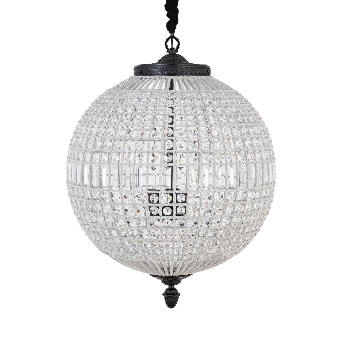 Jaris Crystal Hanging Ball Chandelier Lamp L 65x65x85cm PTMD
