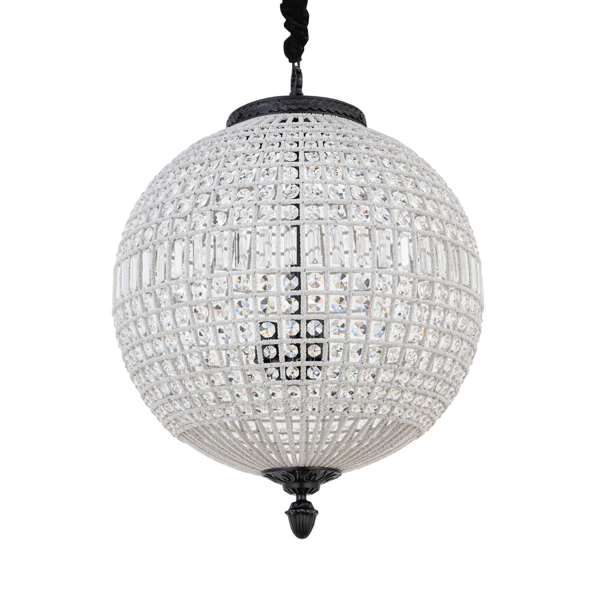 Jaris Crystal Hanging Ball Chandelier Lamp L 65x65x85cm PTMD