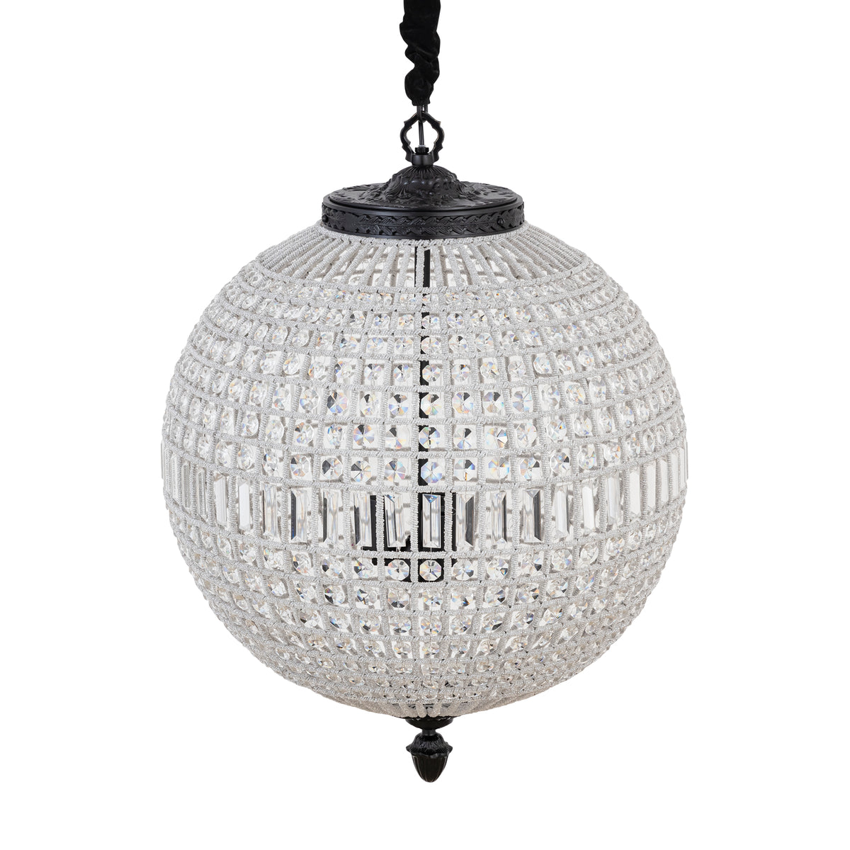 Jaris Crystal Hanging Ball Chandelier Lamp L 65x65x85cm PTMD
