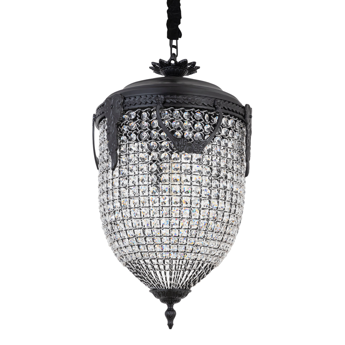 Lidde Crystal Oval Chandelier Lamp Classic L 46x46x82cm PTMD