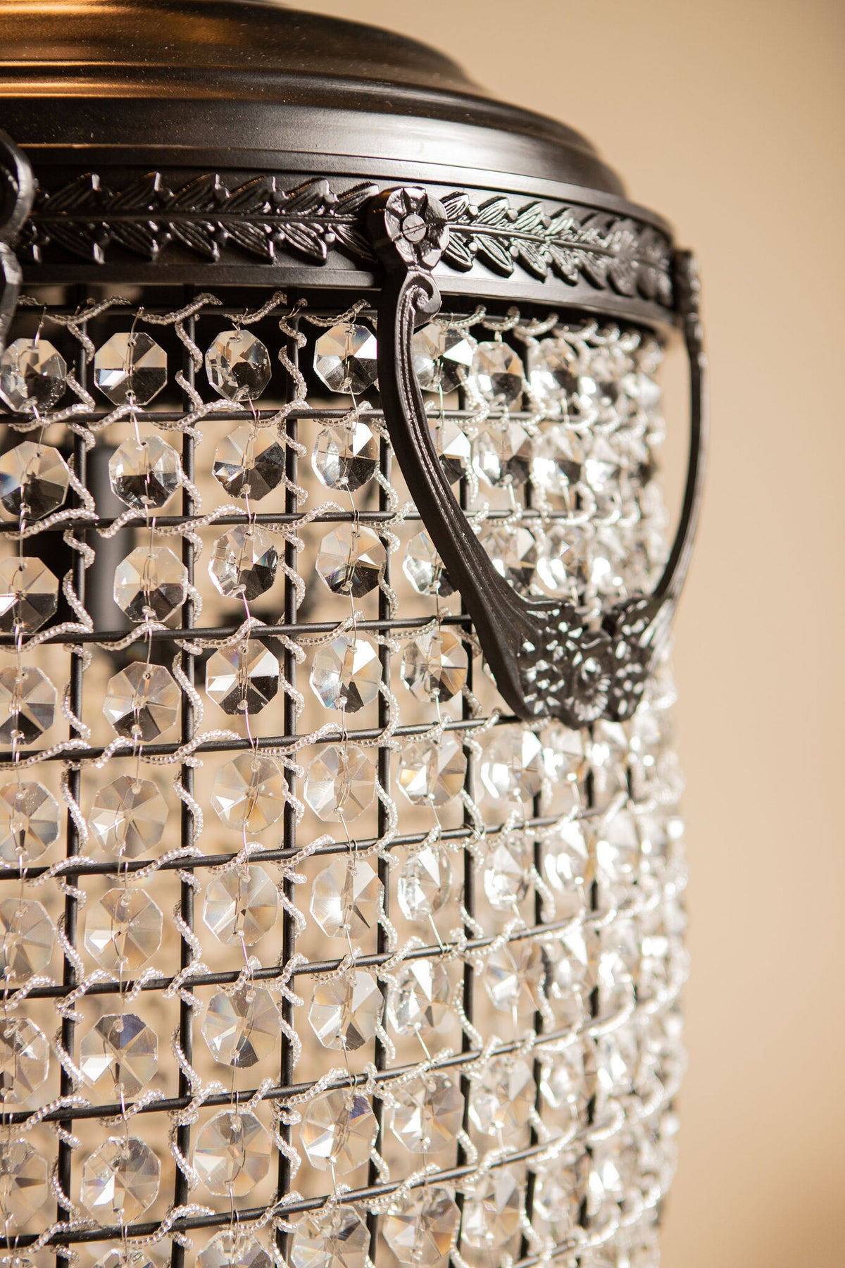 Lidde Crystal Oval Chandelier Lamp Classic L 46x46x82cm PTMD