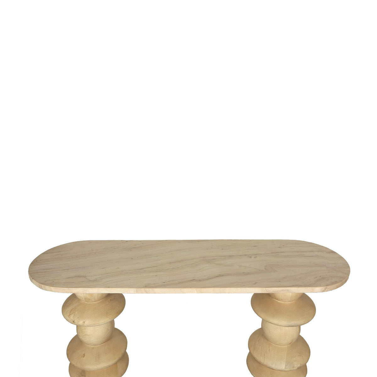Sidetable Callain Natural Mango Wood Marble Ovaal PTMD