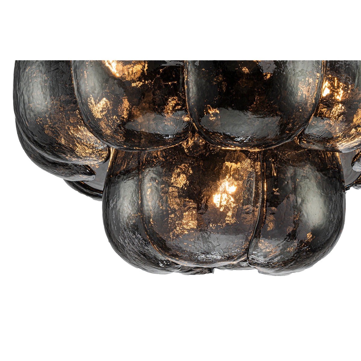 Hanglamp Vila Gunmetaal Glas Rond Small PTMD