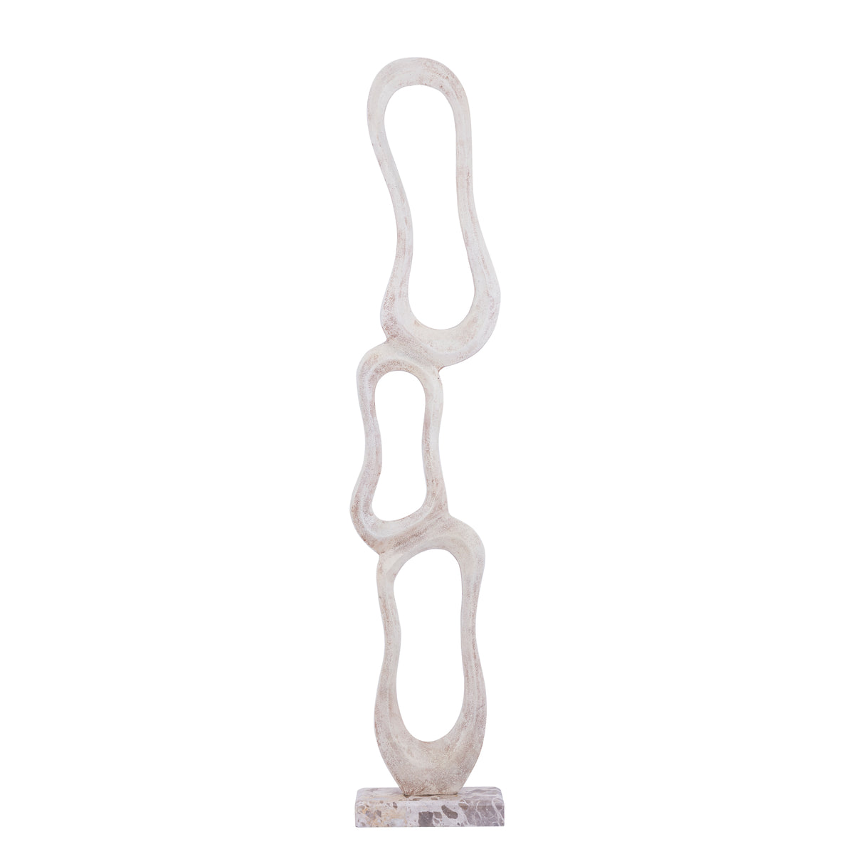 Beeld Camare Abstract Design Gegoten Aluminium Beige Large PTMD