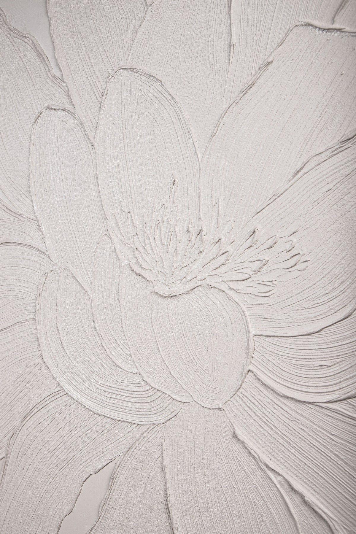 Wandpaneel Florise Crème ingelijst Canvas Bloem A PTMD