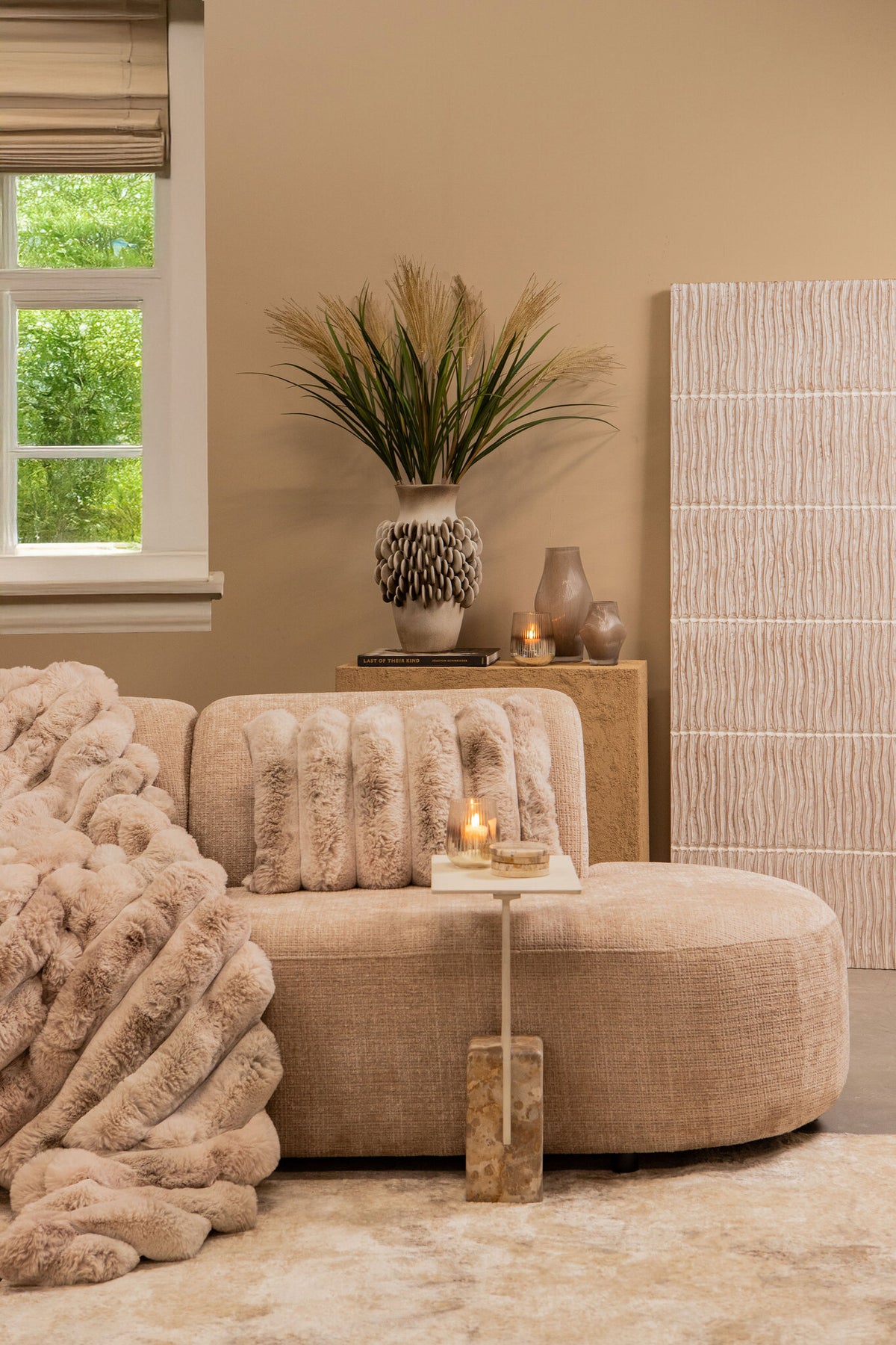 Wandpaneel Seline Wit MDF Golvend Groot PTMD
