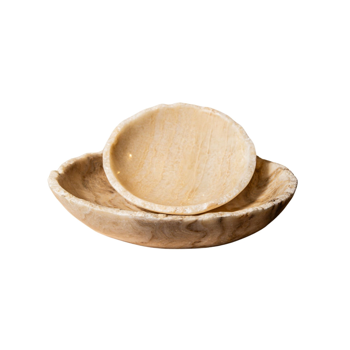 Draya Onyx White Organic Round Shaped Bowl Big PTMD
