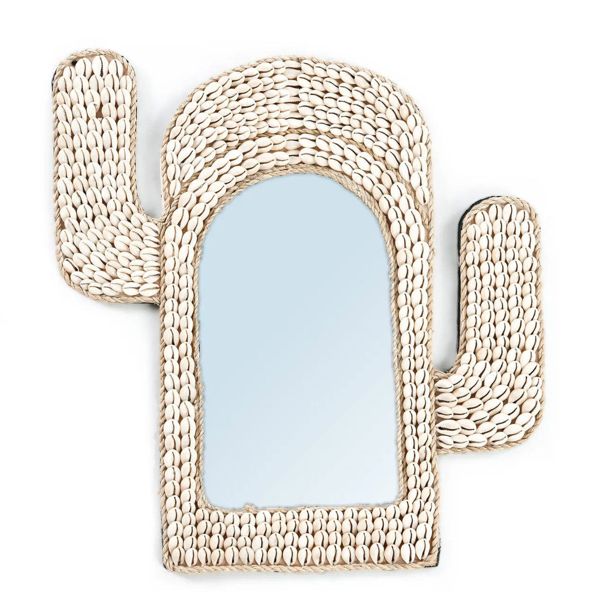 De Cactus Shell Spiegel - Wit 40x38cm Bazar Bizar