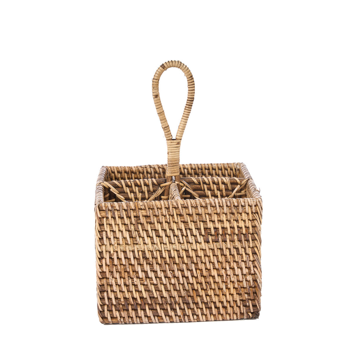 De Rattan Bestekhouder N°4 Natuurlijk Bruin Bazar Bizar