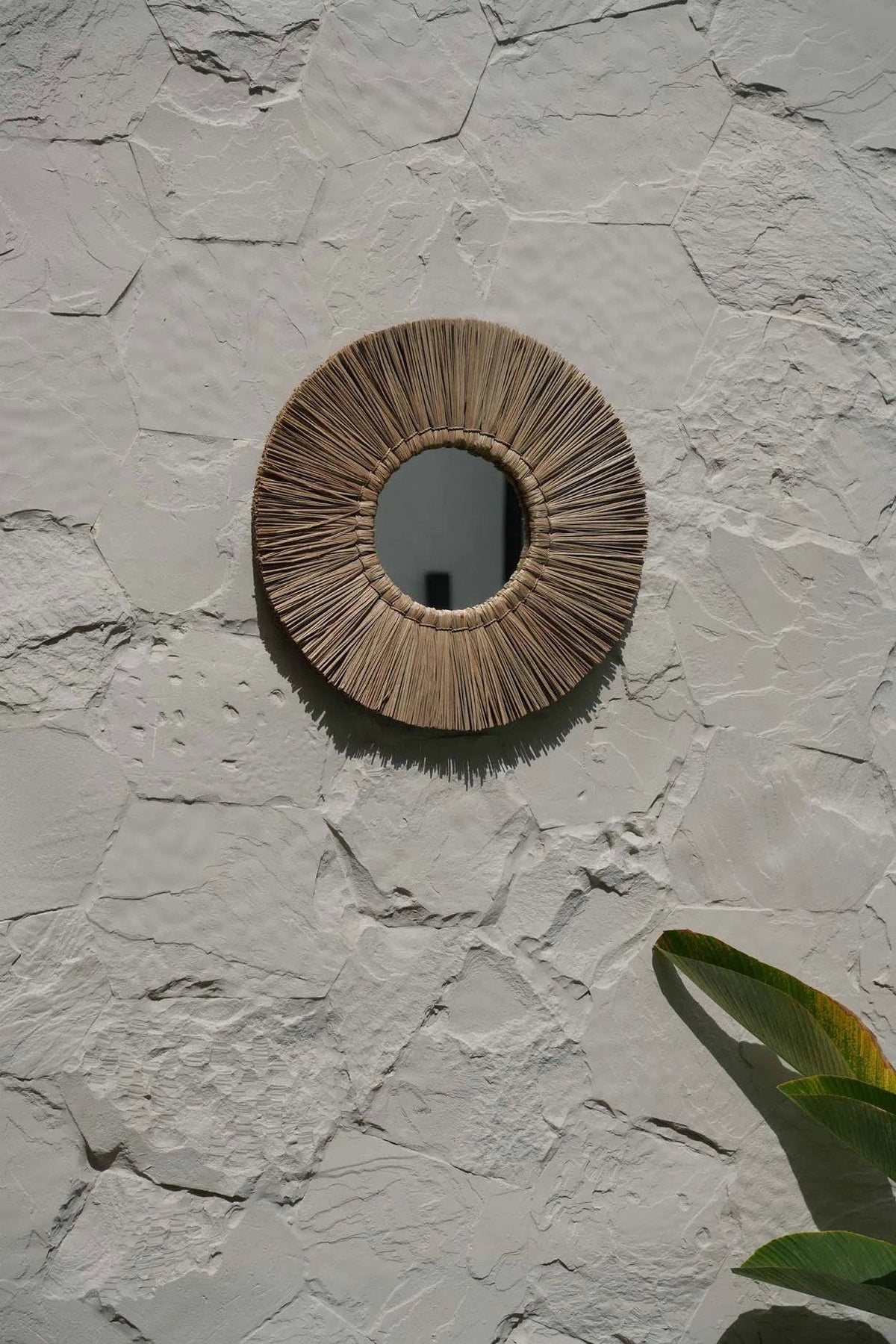 De Alang Alang Spiegel - Naturel - M 45x45cm