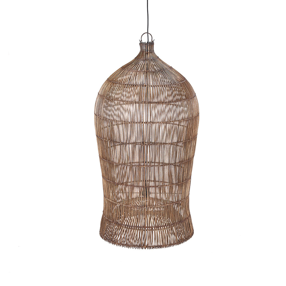 De Woven Bell Hanglamp Donker Walnoot XL Bazar Bizar