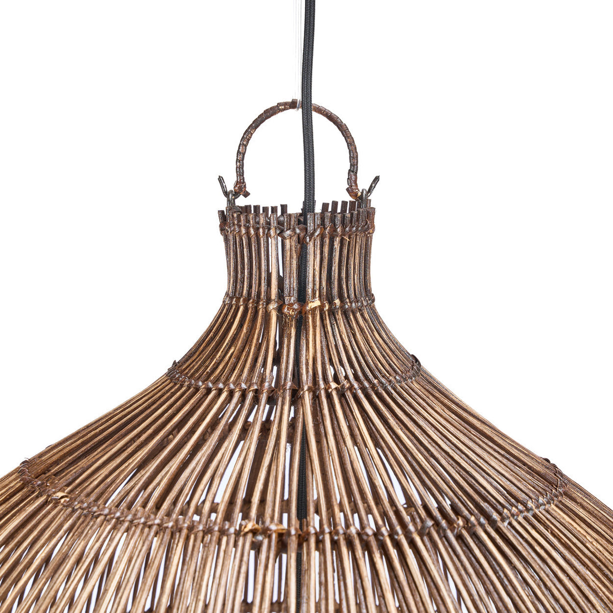 De Woven Bell Hanglamp Donker Walnoot XL Bazar Bizar