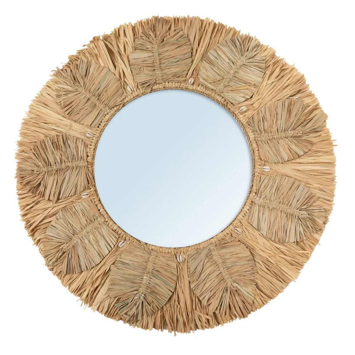 De Palm Tree Spiegel - Naturel - M 60x60cm Bazar Bizar