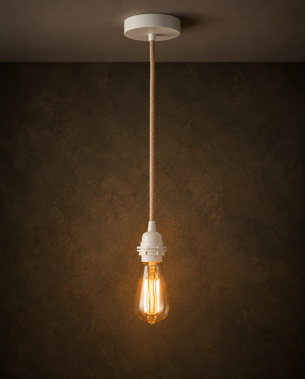 Plafondarmatuur met 1 fitting Naturel Wit