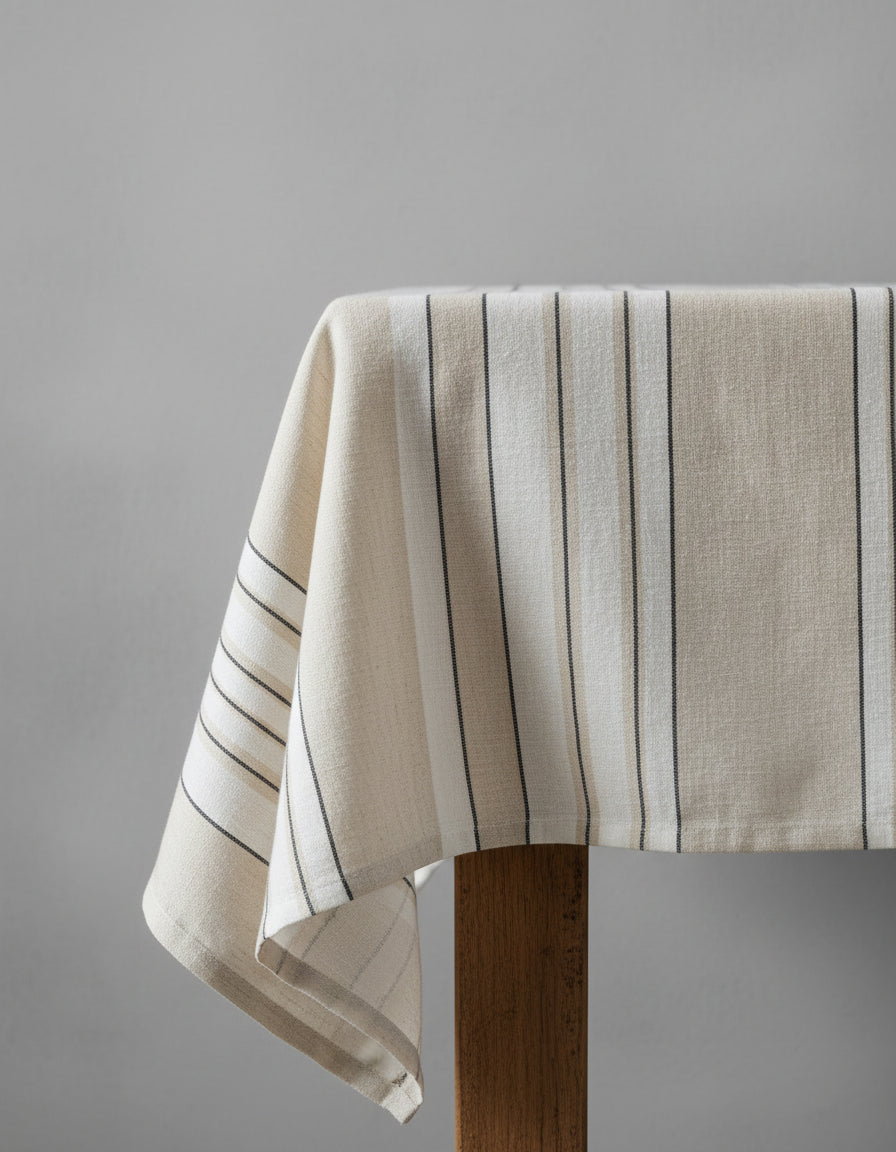 Het Provence Tafelkleed - Naturel Zwart Wit - 150x300 Bazar Bizar