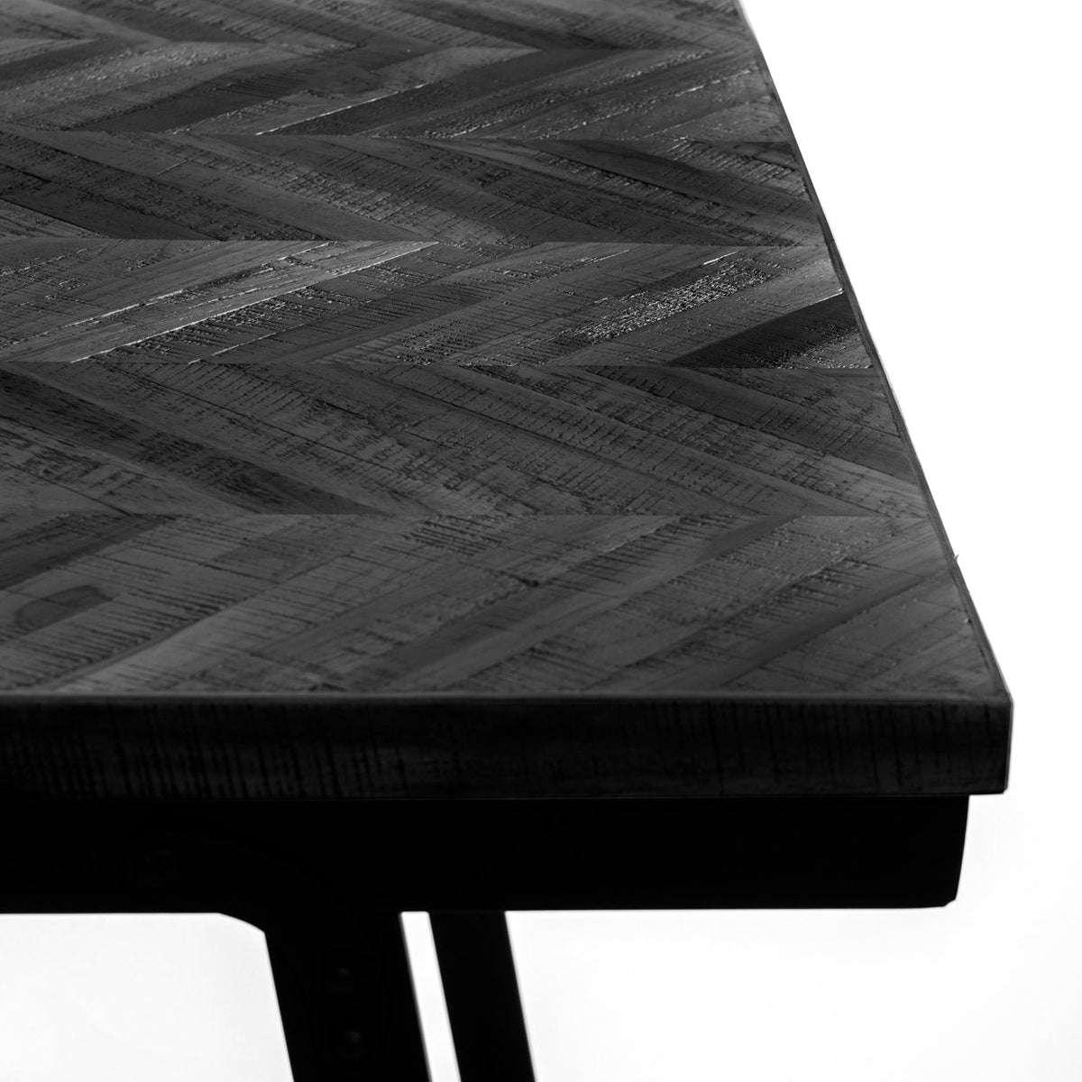 De Visgraat Hoge Tafel - Zwart - 140