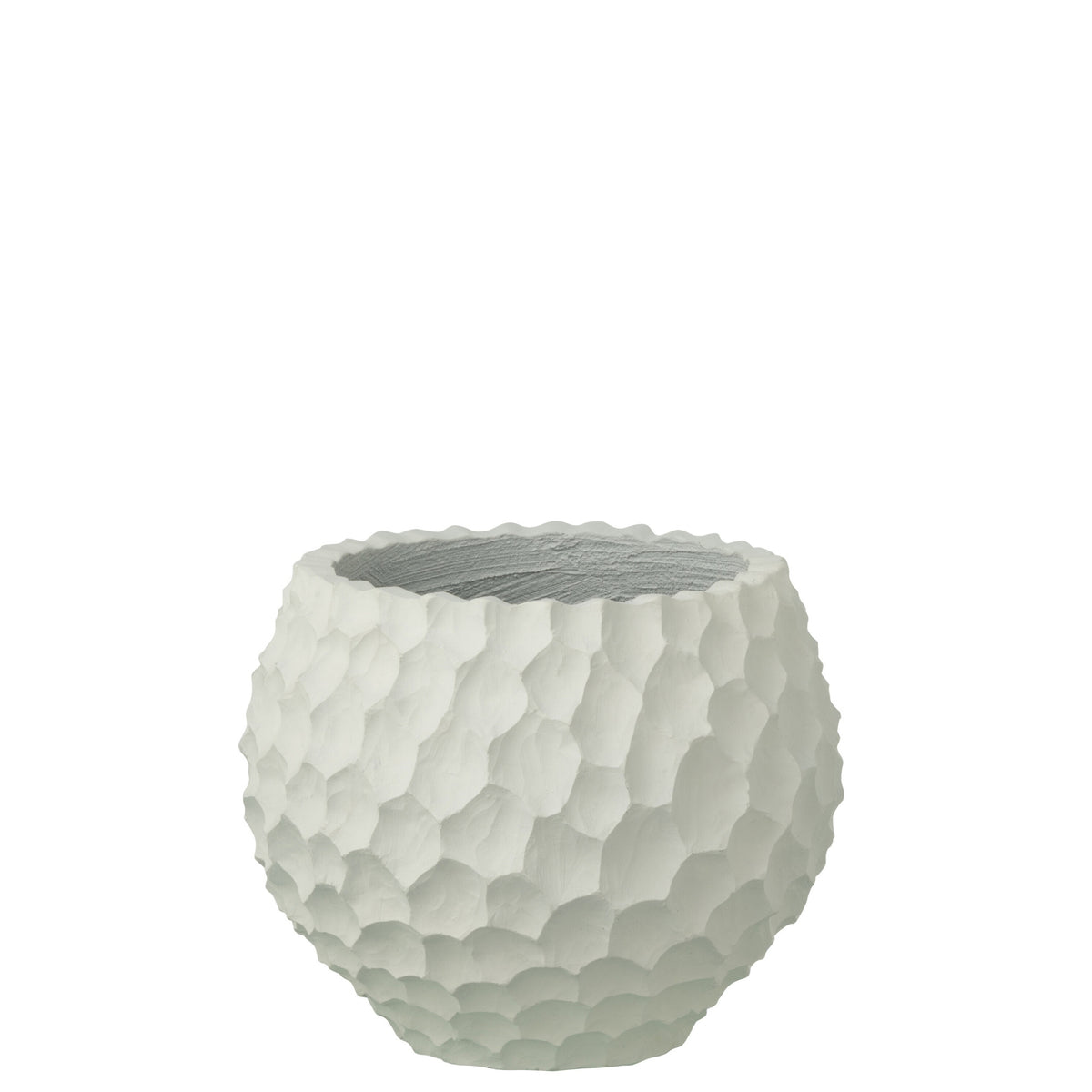 Bloempot Inkepingen + Buiten Zand Wit Small J-Line