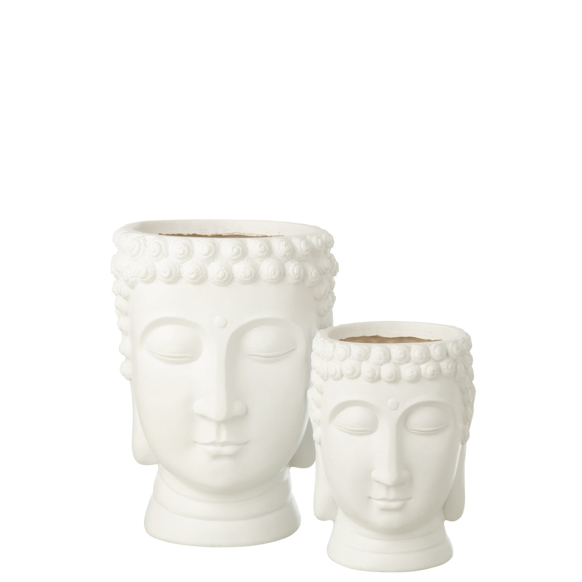 Bloempot Buddha Polyresin Wit Large J-Line
