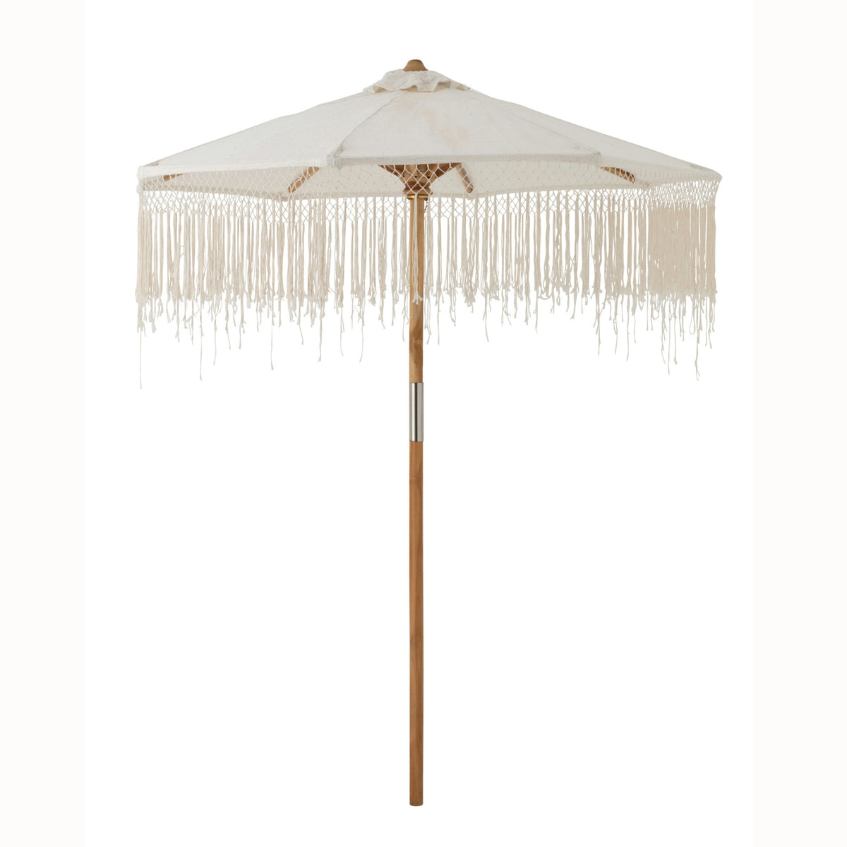 Parasol Macrame Hout Ecru 200x250cm J-Line