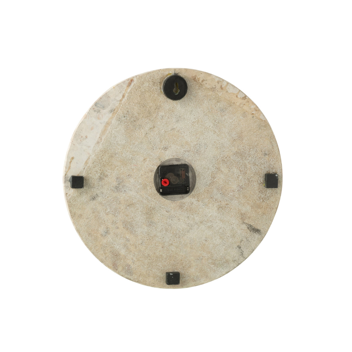 Wandklok Rond Marmer Beige/Zwart J-Line