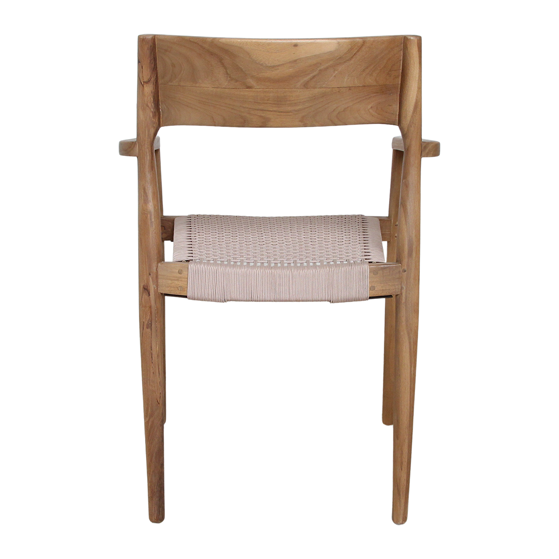 Freya Teakhouten Eetkamerstoel met Armleuning Naturel Set van 2 Raw Materials