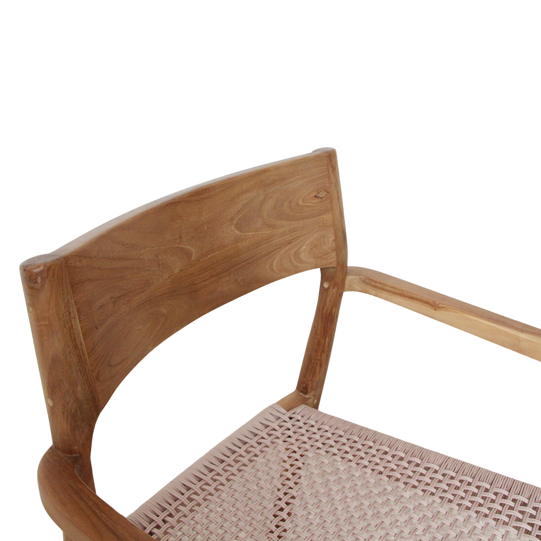 Freya Teakhouten Eetkamerstoel met Armleuning Naturel Set van 2 Raw Materials