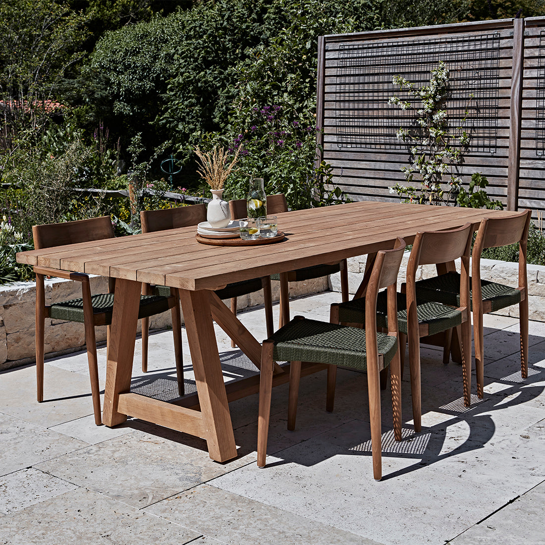Tuintafel Soleado 200cm FSC Gerecycled Teakhout Raw Materials