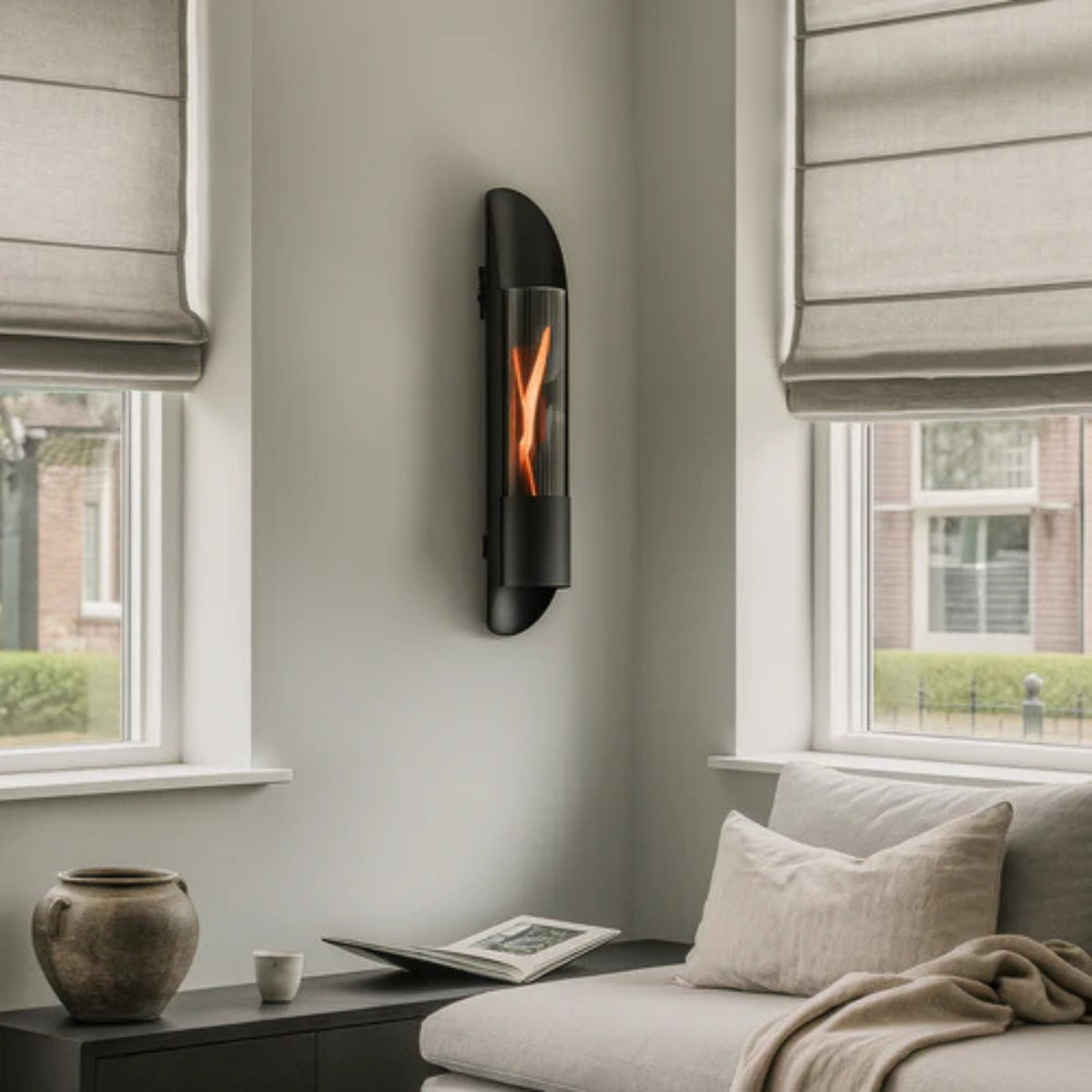 Wandhaard Cycloflame Wall Zwart Tenderflame