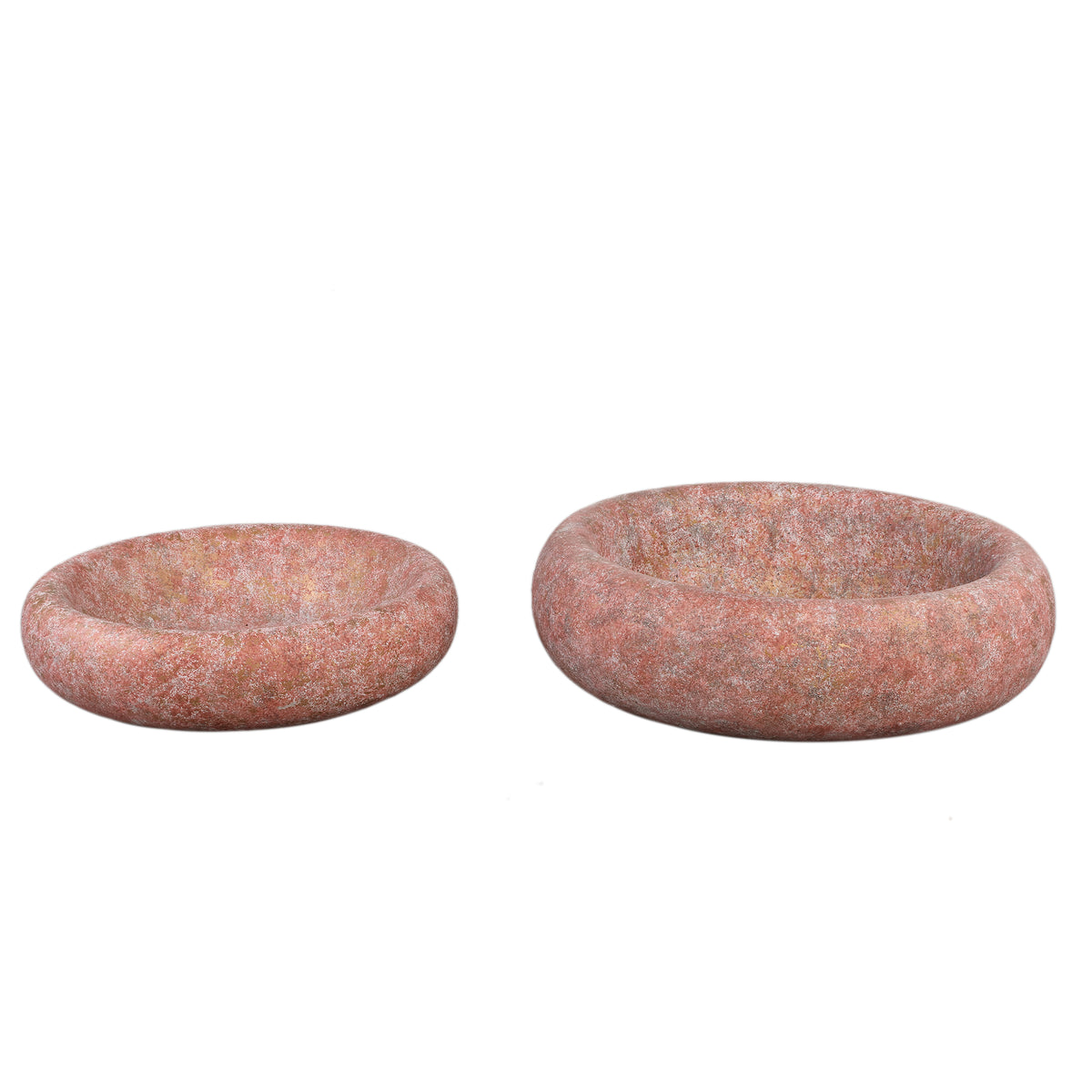 Aly Red Cement Round Bowl Big PTMD - Schaal - PTMD - livinglovely.nl