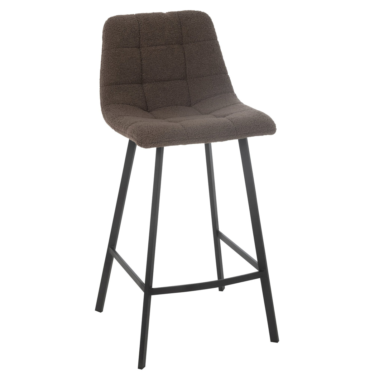 Barstoel Kent Metaal/Polyester Bruin J-Line
