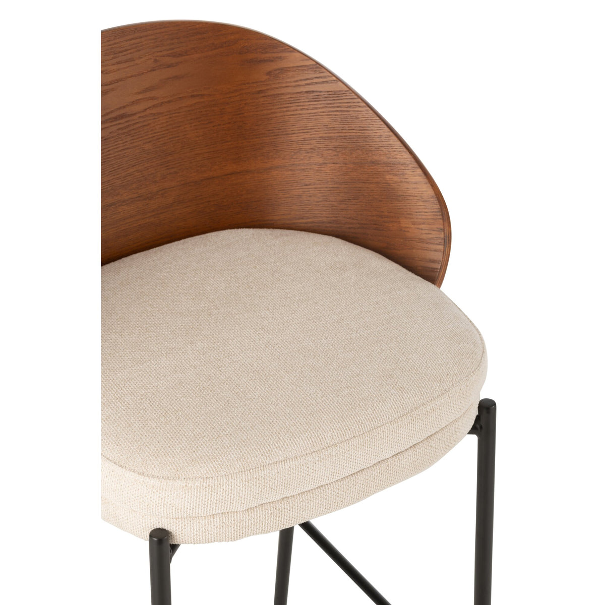 Barstoel Lone Multiplex/Metaal Bruin/Beige J-Line
