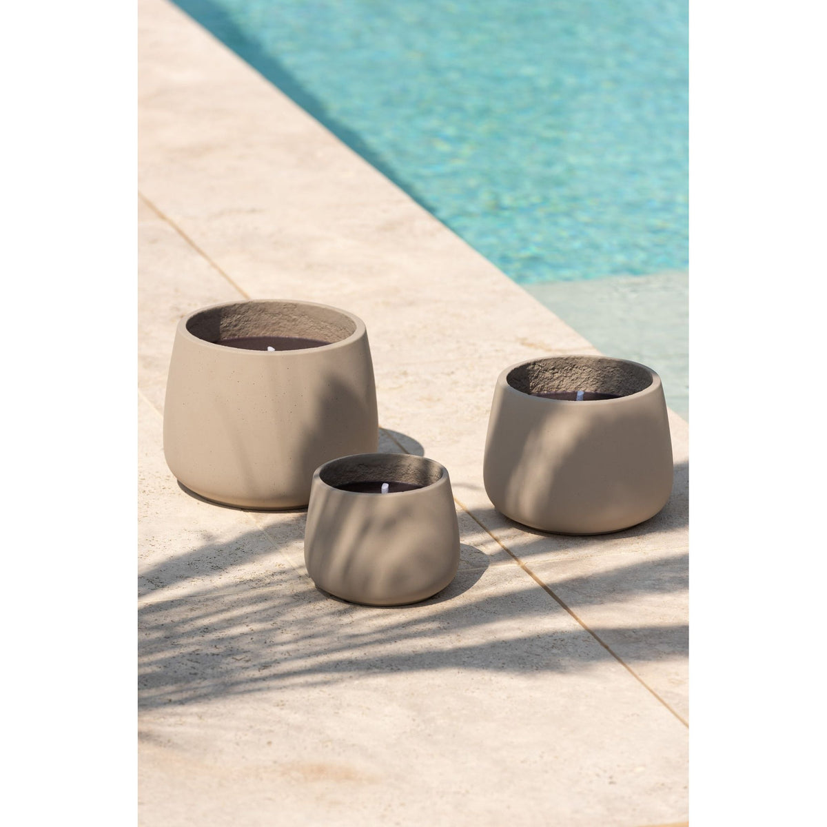Buitenkaars Cyra Cement Grijs Small 18uur