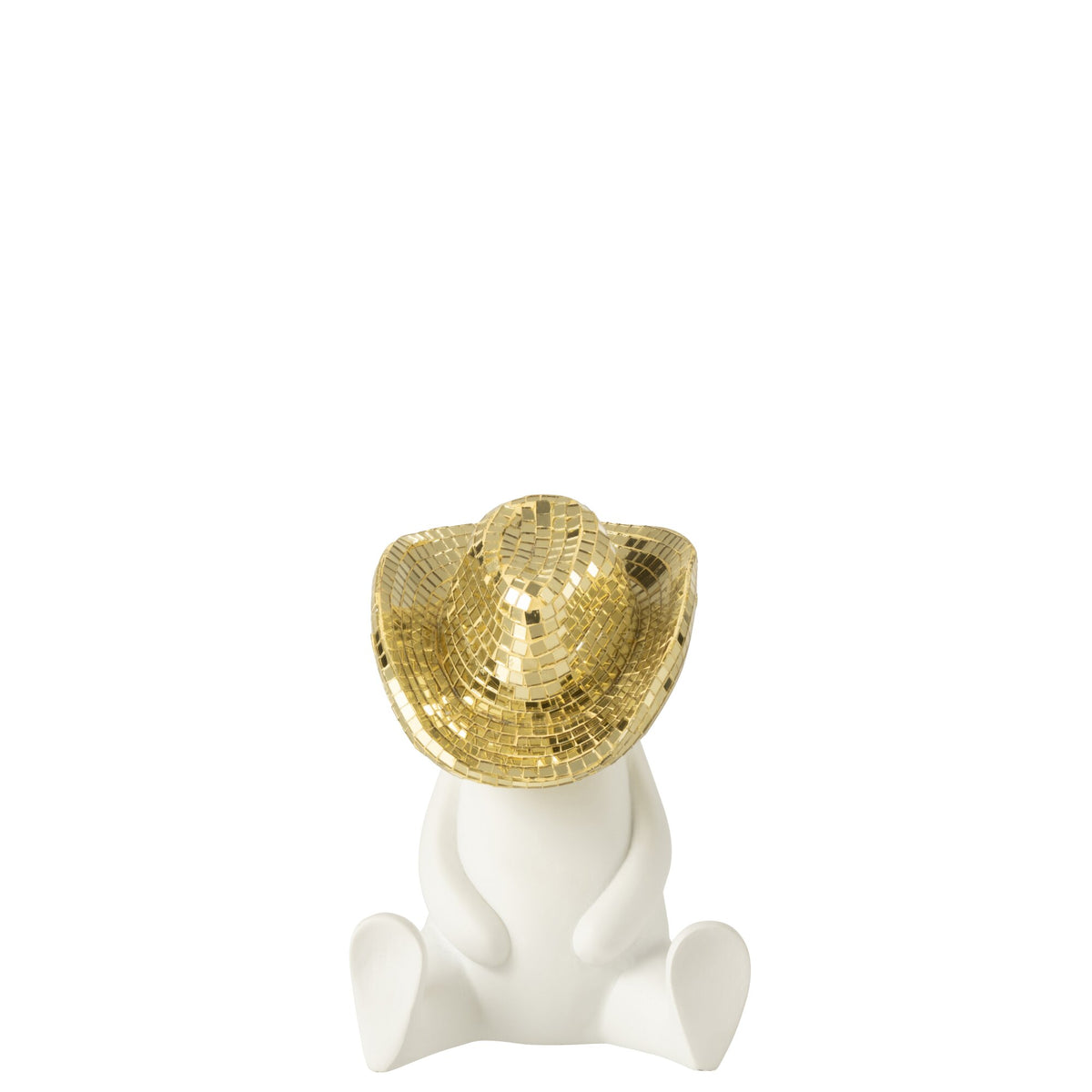 Cowboy Mozaïek Polyresin Wit/Goudkleurig J-Line