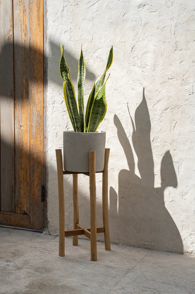 De Charcoal Hoge Plantenbak - Zwart - Large Bazar Bizar