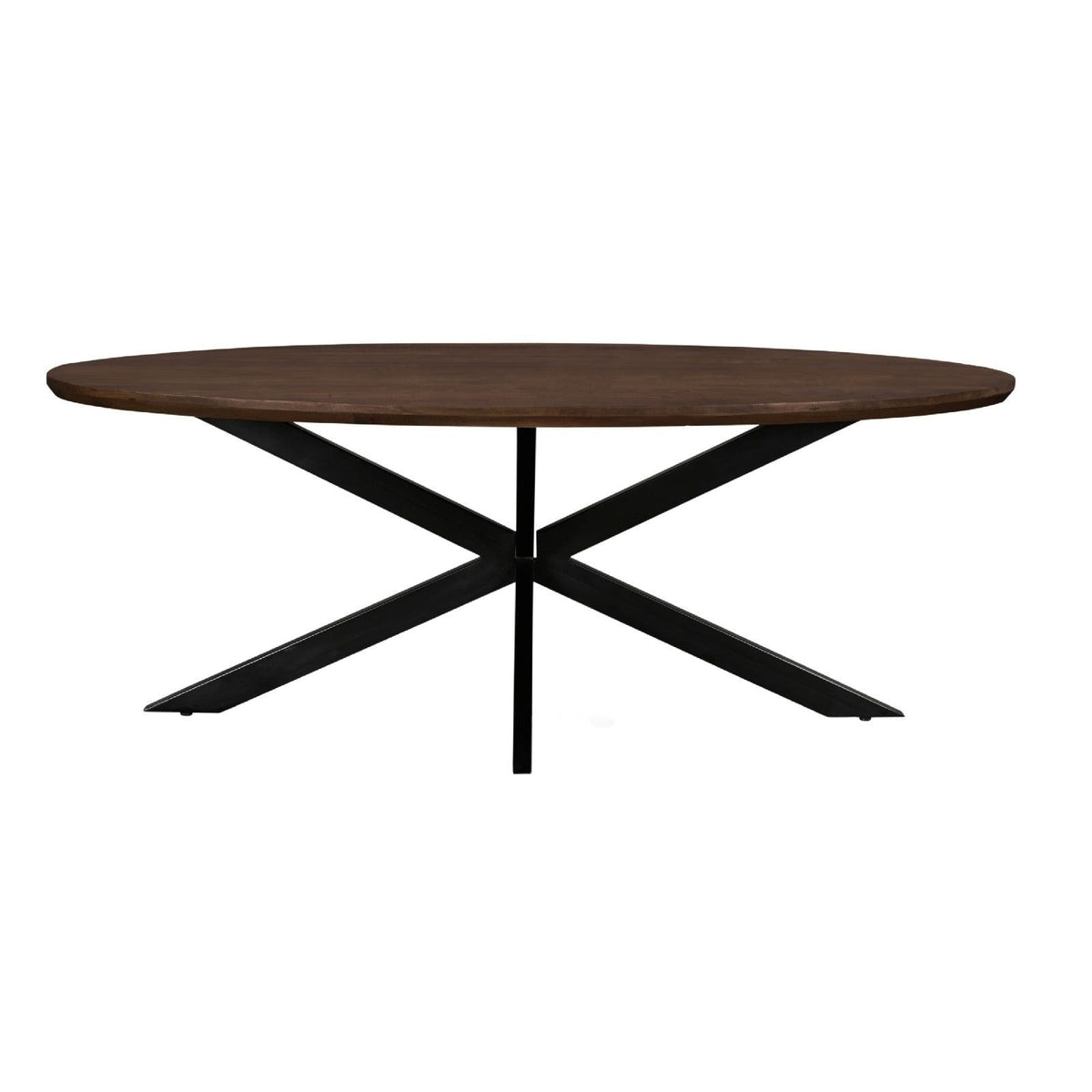Ovale eettafel Jesper mangohout Chestnut 210cm van Livingfurn