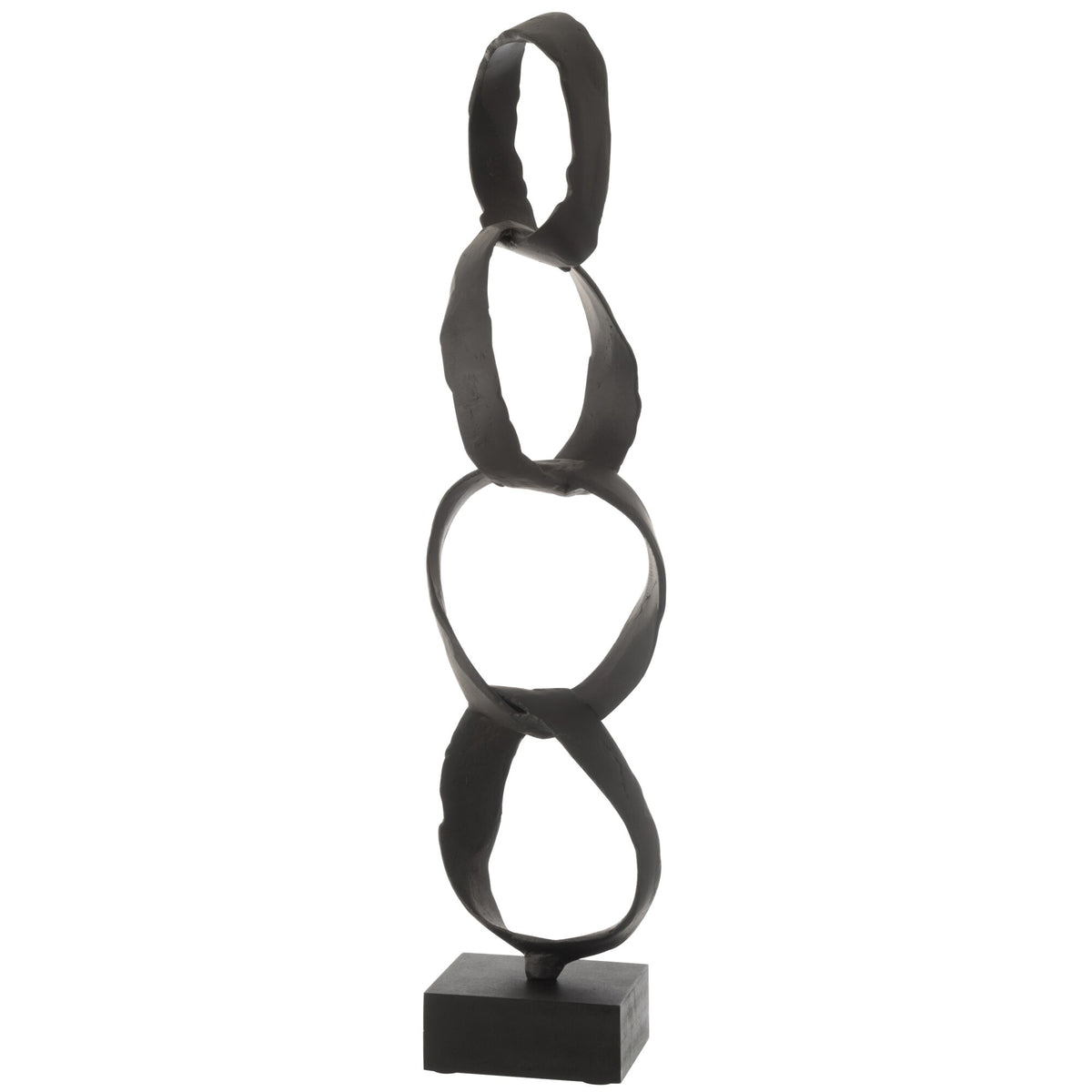 Figuur Ringen Op Voet Aluminium Zwart Large J-Line