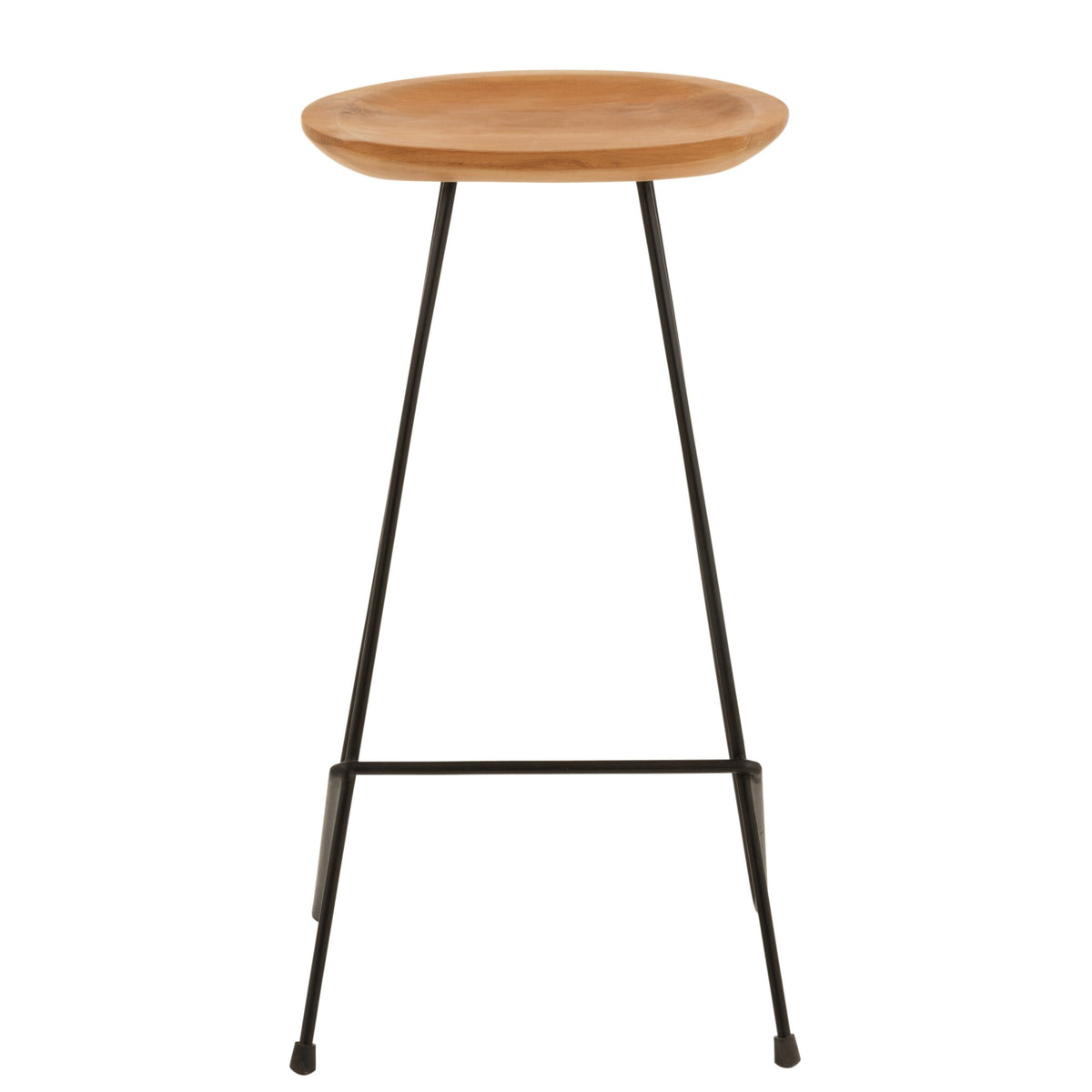 Barstoel Teak Hout/IJzer Naturel J-Line