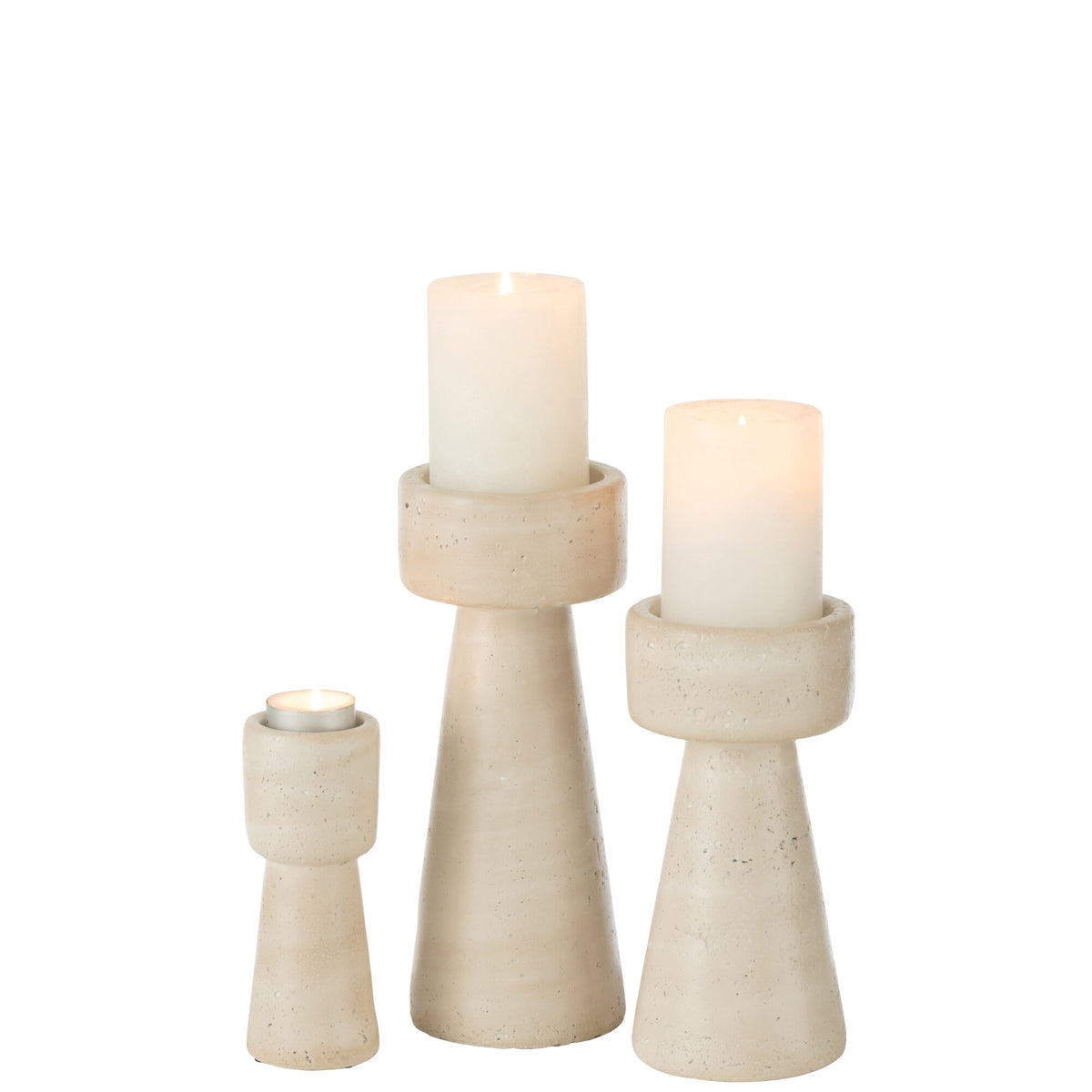Kandelaar Orlina Cement Creme Large J-Line