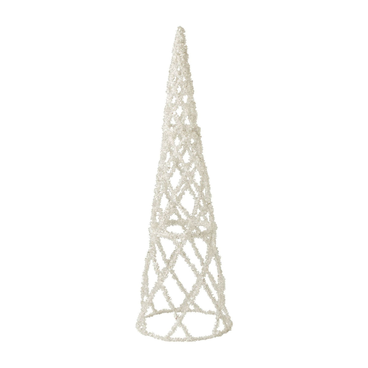 Kerstboom Kegel Klatergoud Metaal Wit Small H160cm J-Line