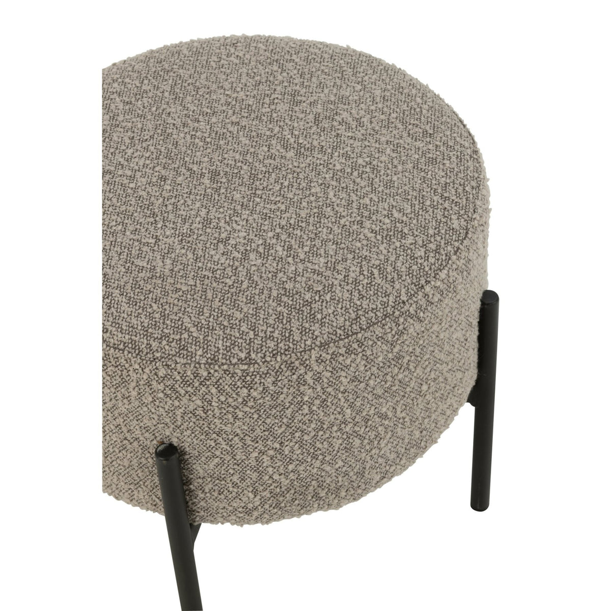 Kruk Boucle Multiplex/Polyester Grijs/Zwart J-Line