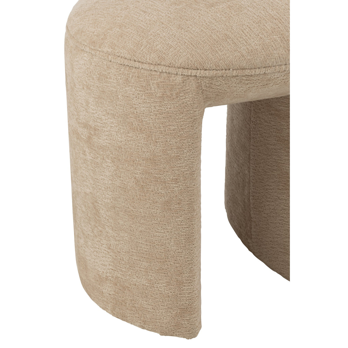 Kruk Rond Textiel Beige J-Line