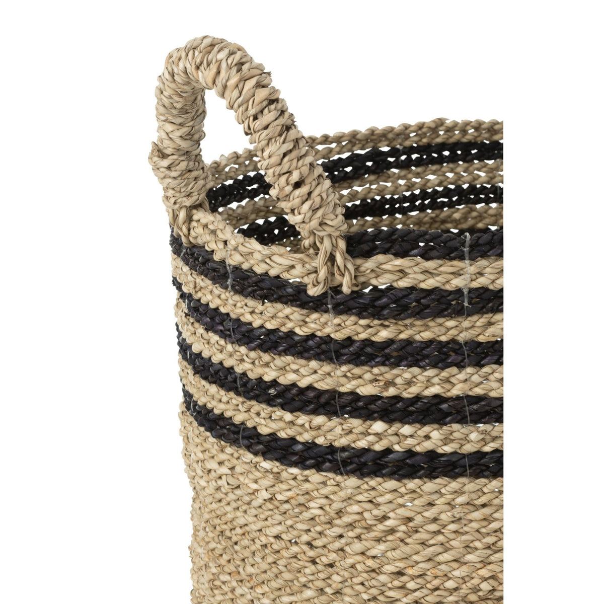 Manden Aline Raffia Zwart/Naturel Set van 3 J-Line