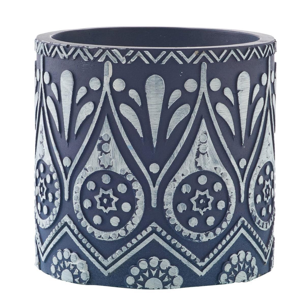 Outdoor Citronellakaars Blauw/Wit Large J-Line