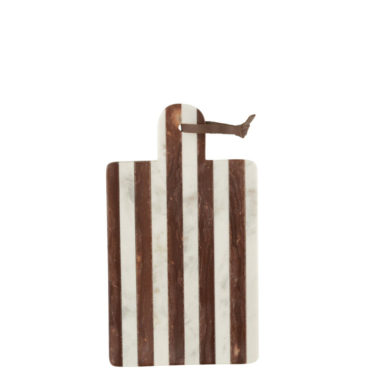 Plank Rechthoekig Streep Marmer Wit/Bruin Small J-Line